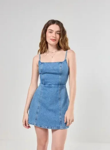 denim romper dress