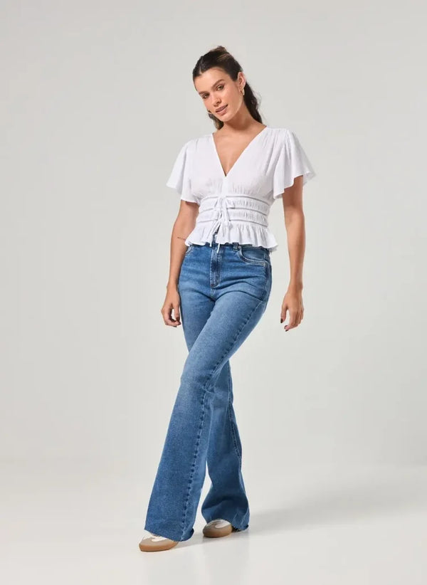 flare jeans with elastane